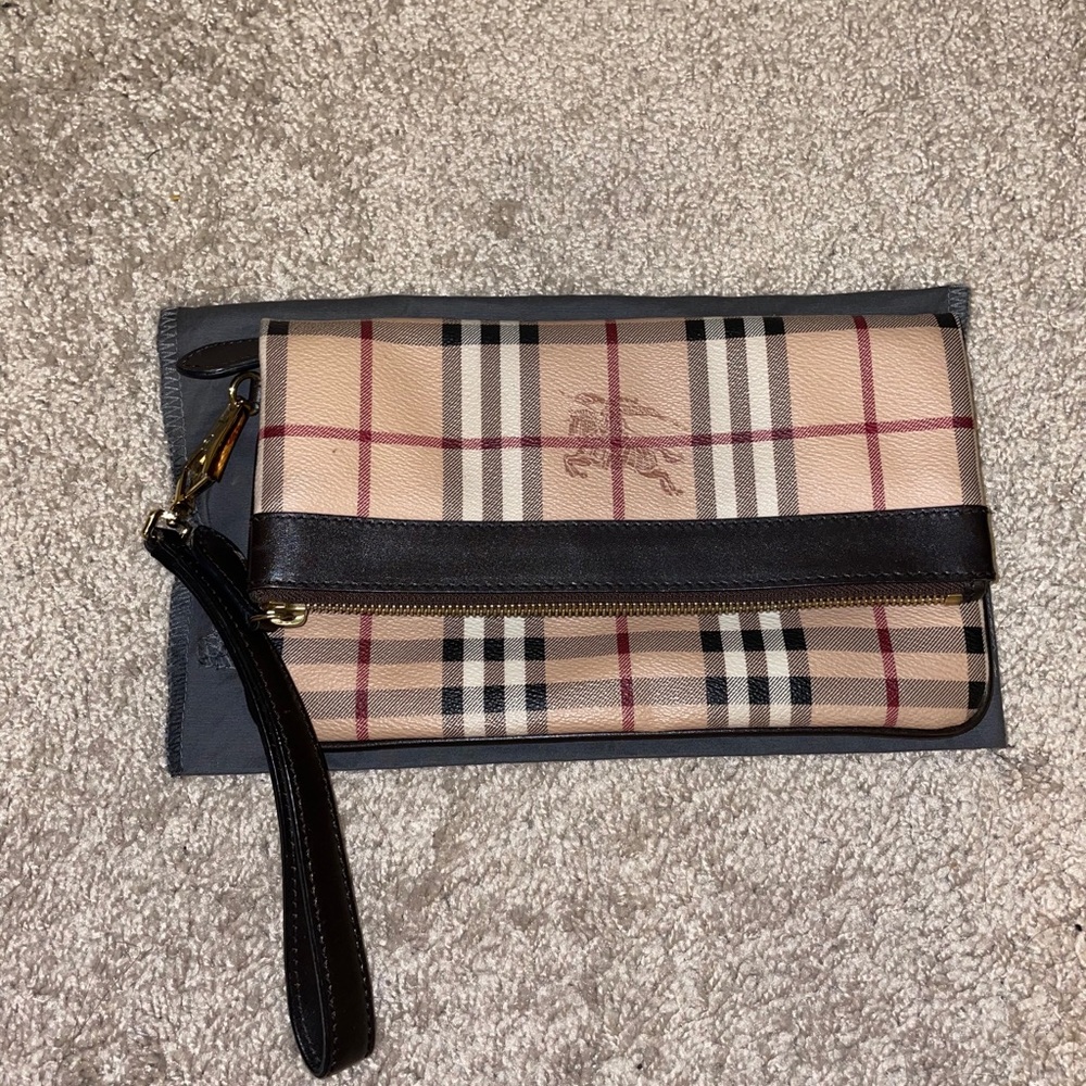 Authentic Burberry clutch wristlet
